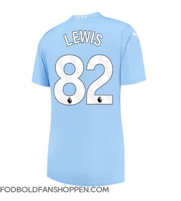 Manchester City Rico Lewis #82 Hjemmebanetrøje Dame 2023-24 Kortærmet